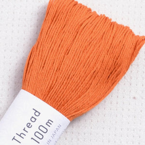 Sashiko Thread  Olympus 100 meter skein orange #122