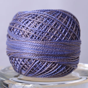 Variegated purple Valdani perle cotton thread