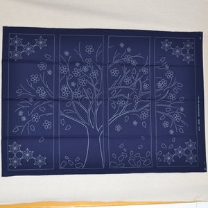 sashiko cherry tree panel