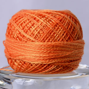 variegated orange #12 perle cotton