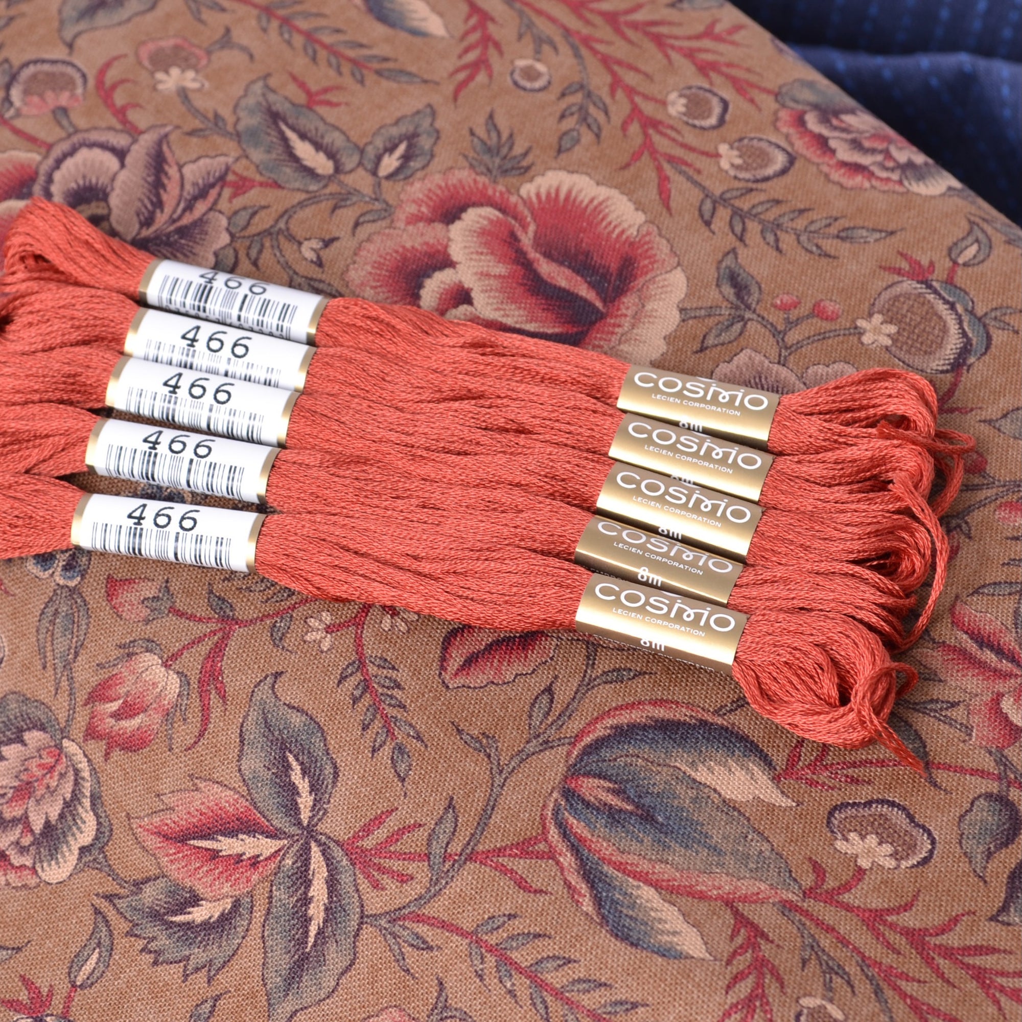 Cosmo Embroidery Thread #464, Amber Brown - A Threaded Needle