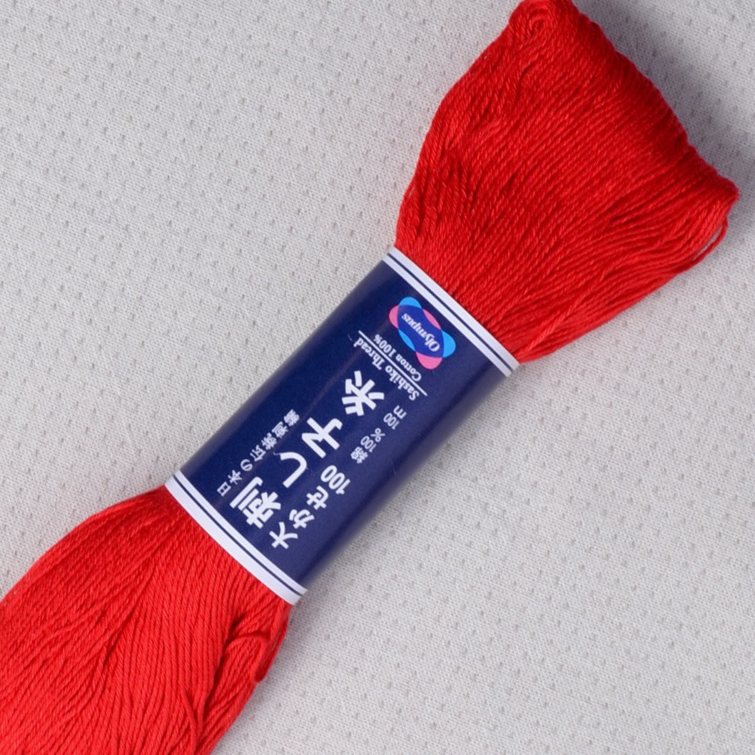 Red sashiko thread #105