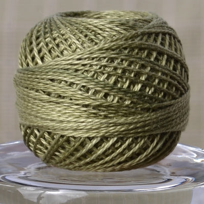 variegated green Valdani perle cotton thread