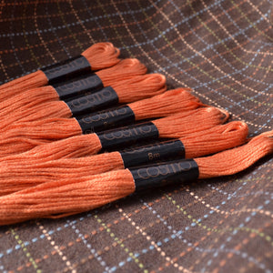Orange embroidery thread