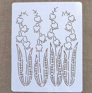 embroidery stencil, Lily of the Valley flowers