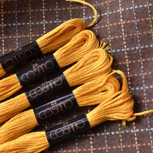 Yellow embroidery thread