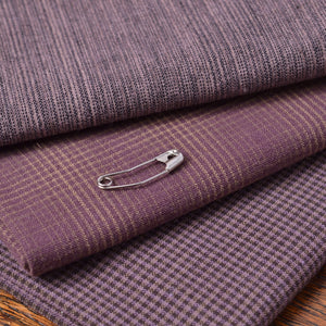 darned yarn sewing fabric, woven cotton for sewing, purple