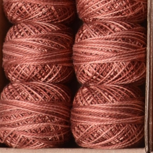 #8 cotton thread, Valdani variegated rust