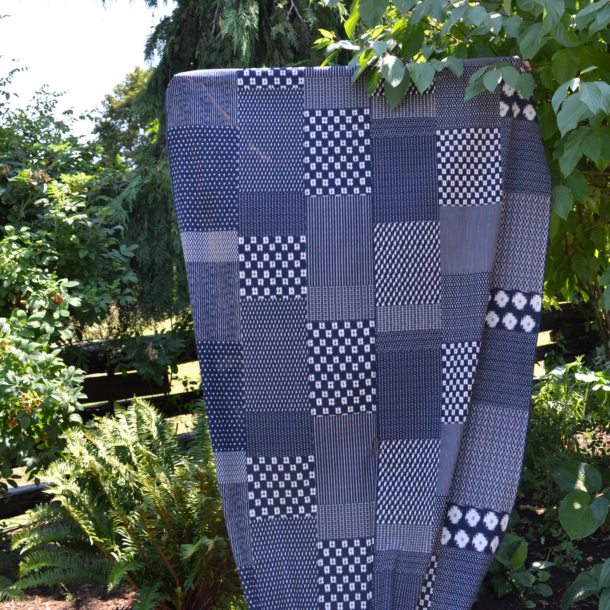 Wagara Japanese sewing fabrics, navy blue