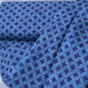 linked circle shibori design cotton fabric