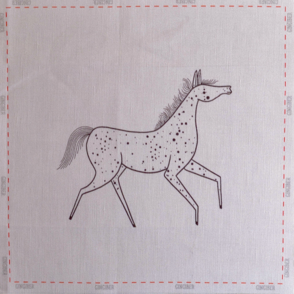 gingiber embroidery sampler horse