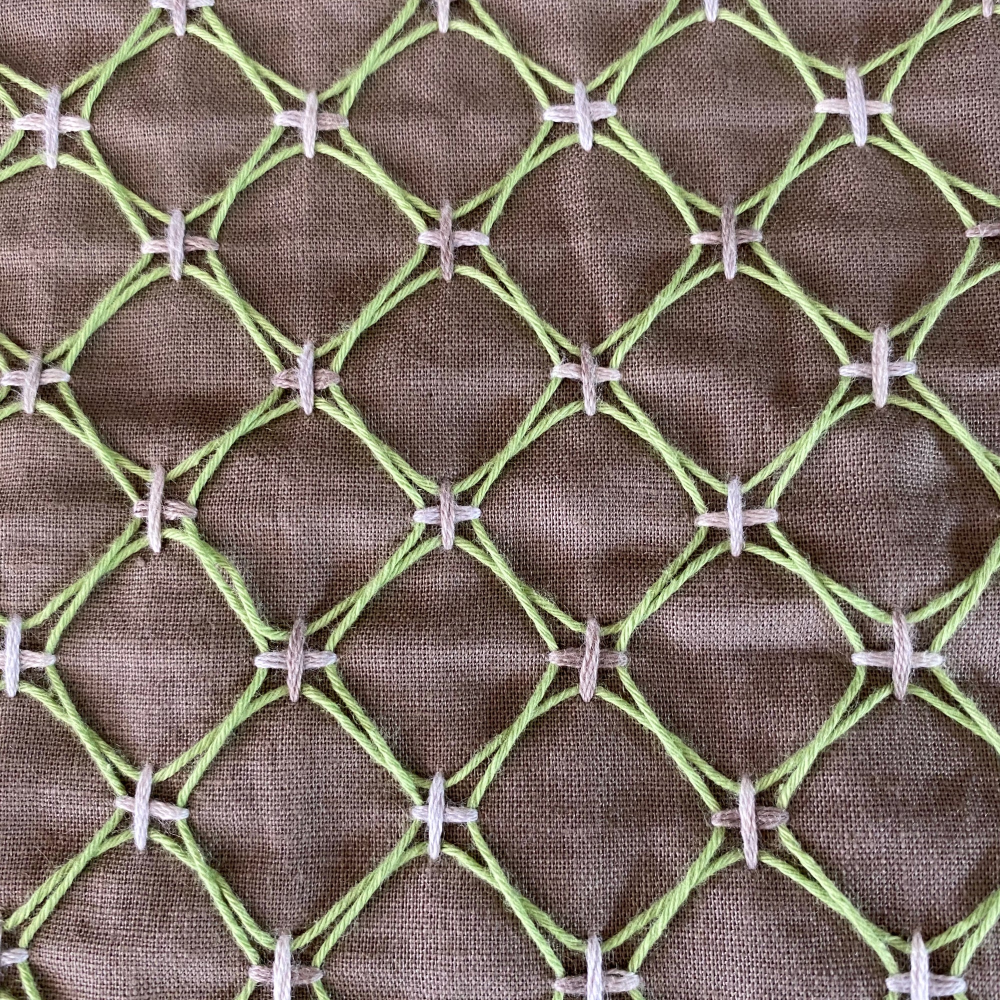 sashiko kuguri stitched fabric