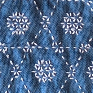ice crystals sashiko stitching example 