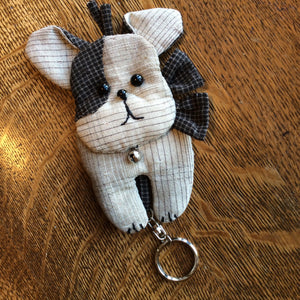 Kit dyed yarn fabric puppy key cozy