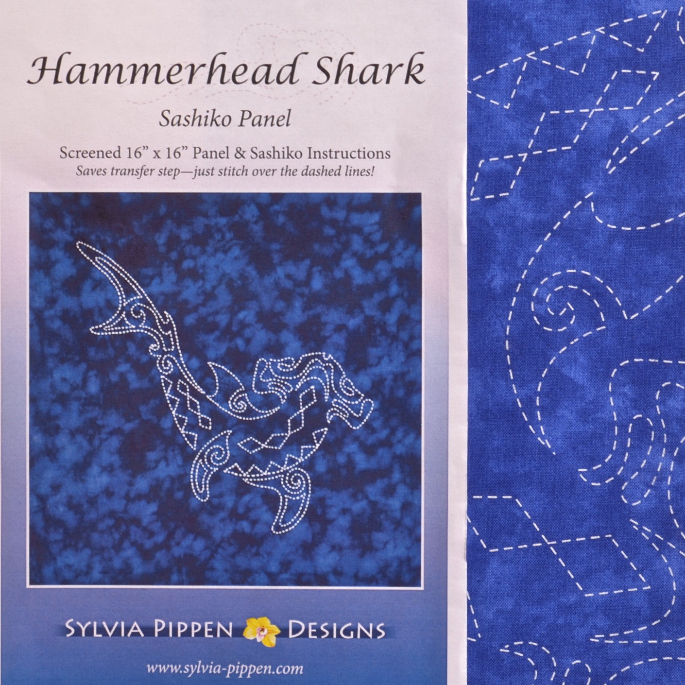 Hammerhead Shark - Ready to Stitch Sashiko Design