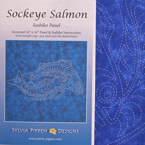 sashiko panel spring salmon