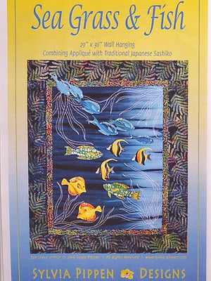 Sea Grasses & Fish Sashiko & Appliqué Pattern by Sylvia Pippen