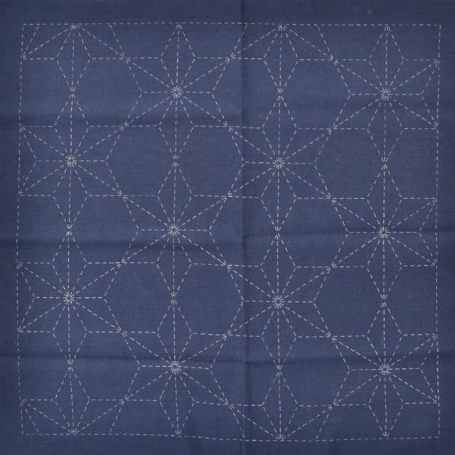 sashiko preprinted fabric kit Tobi Asa No Ha design