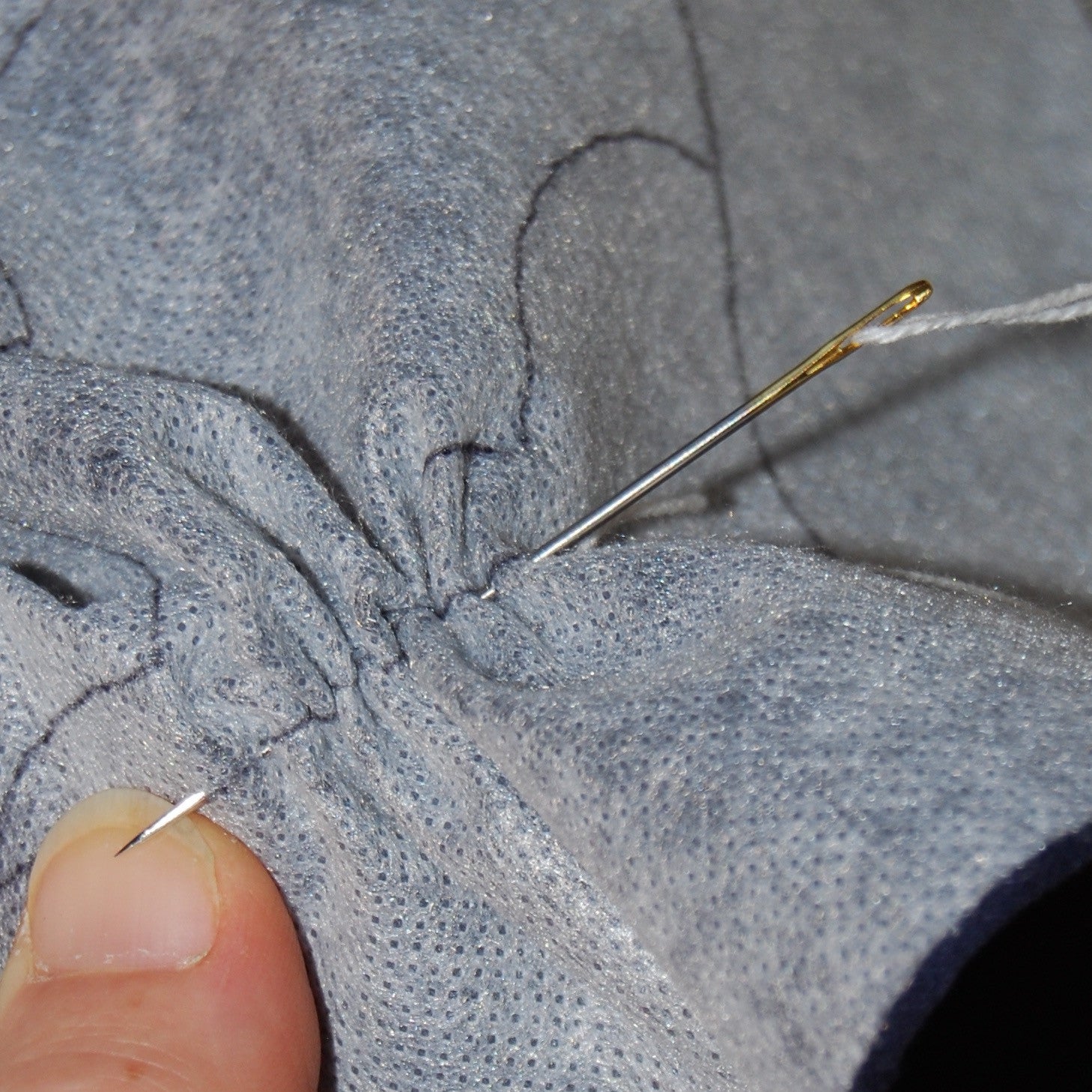 How to Use a Sashiko Thimble - A Threaded Needle