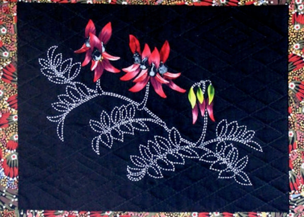 Australian Wildflowers Sturt Pea Pattern - A Threaded Needle
