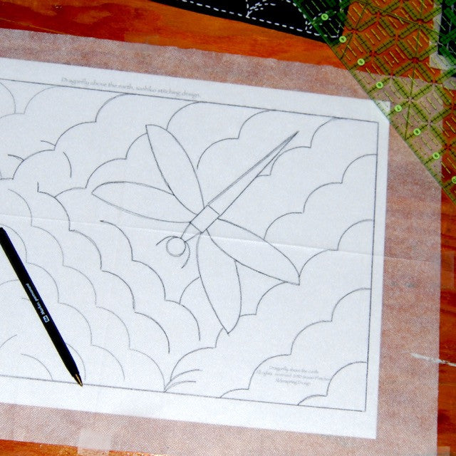 trace design onto fusible interfacing