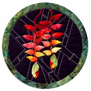 Sashiko and Applique Heliconia Flower Pattern
