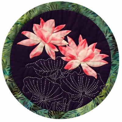 Lotus Blossom Sashiko and Applique Pattern
