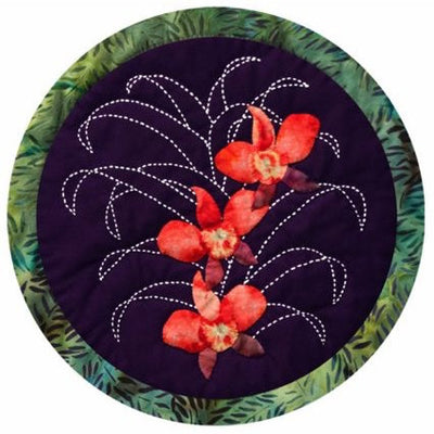 Moth Orchid Sashiko and Applique Pattern